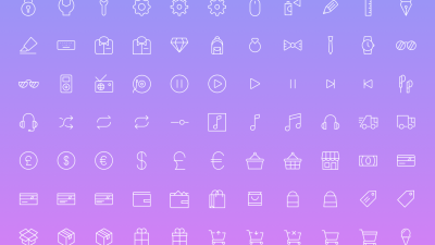 【ICON】デザイナーのMirko Monti氏が制作した［Simple line icons 2］もイイ感じ！
