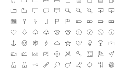 細いラインのアイコンセット［Linea］が素敵です。