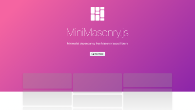 【JavaScript】超便利「Masonry」の簡易版［MiniMasonry.js］の使い方