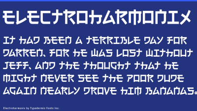 【Font】日本人ならゲシュタルト崩壊必至のフォント［Electroharmonix］が話題になっています。