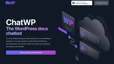 【AI】WordPressの質問に答えてくれるAIチャット「ChatWP」が便利です
