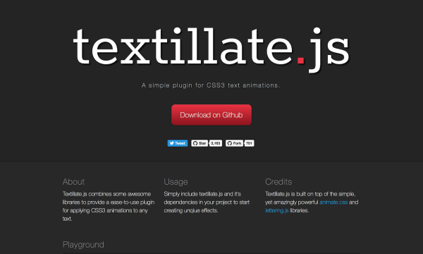 【jQuery】テキストにアニメーションを施す［textillate.js］の使い方：サムネイル
