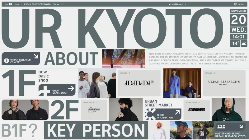 URBAN RESEARCH KYOTO RENEWAL OPEN