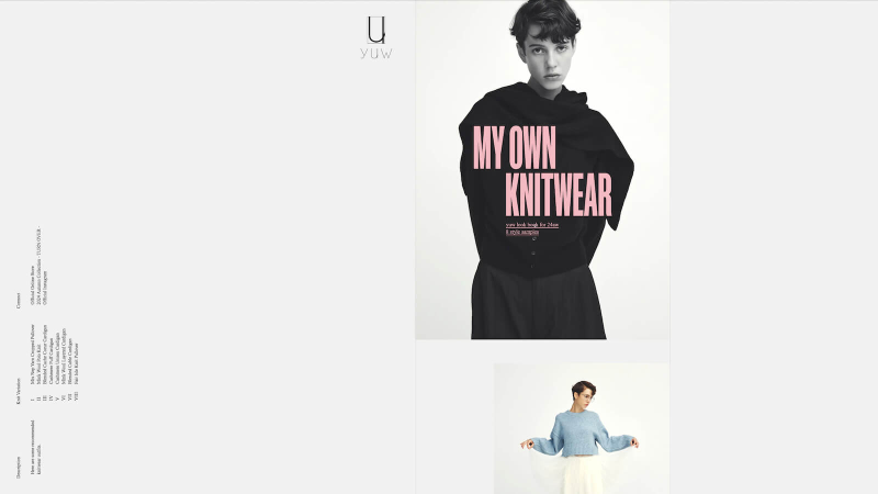 MY OWN KNITWEAR – yuw look book for 24aw 8 style samples