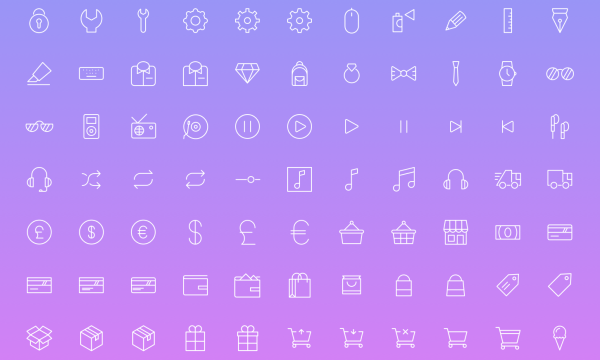 【ICON】デザイナーのMirko Monti氏が制作した［Simple line icons 2］もイイ感じ！