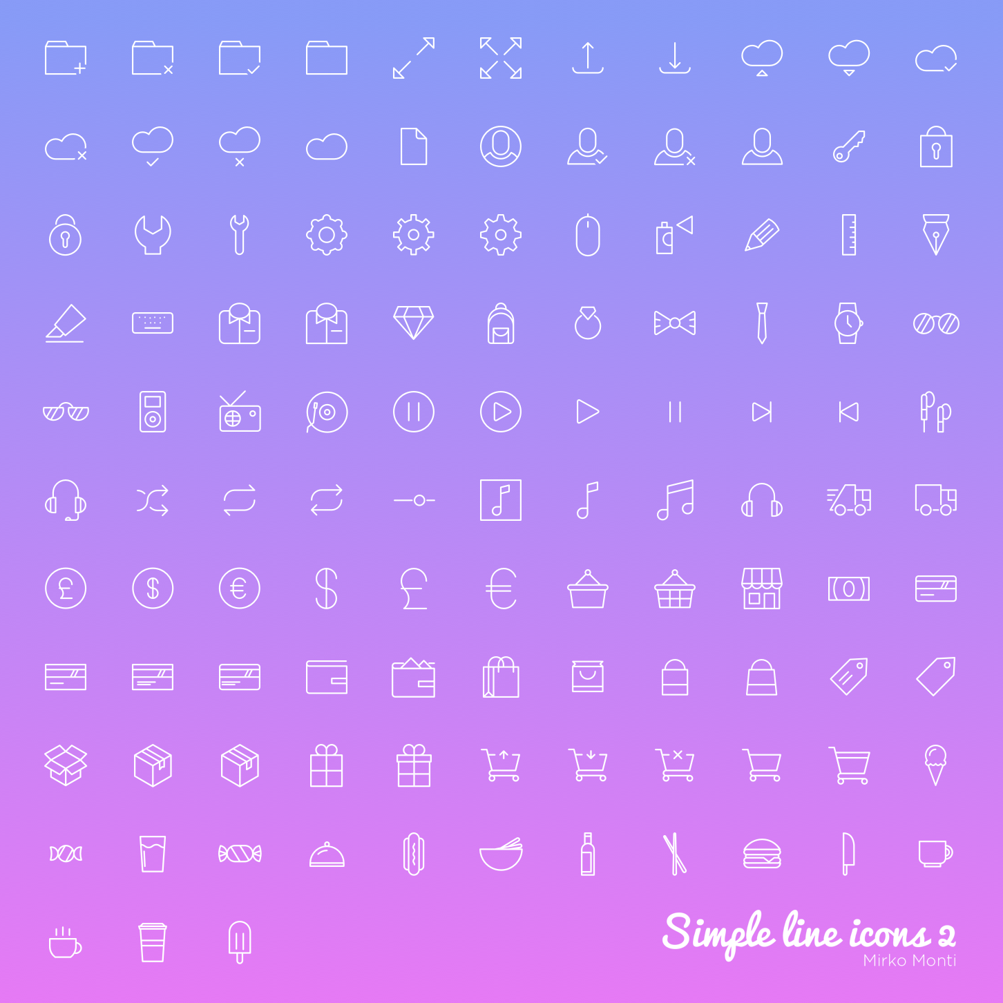Simple line icons 2 by Mirko Monti